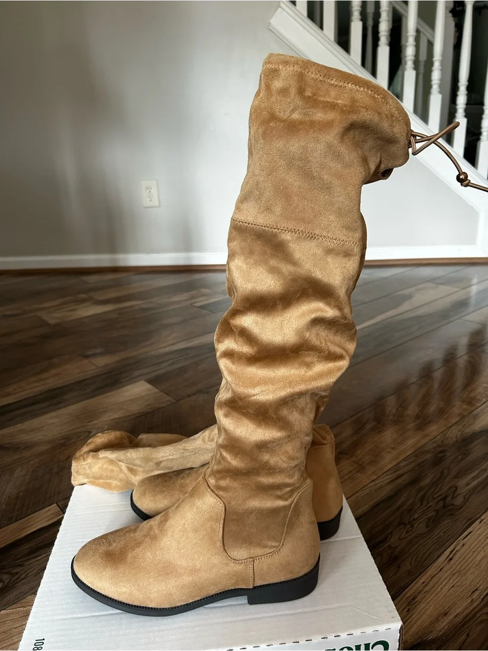 SO Tan Slouchy Over-the-Knee Suede Boots Women 10W